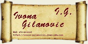 Ivona Gilanović vizit kartica